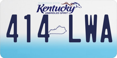 KY license plate 414LWA