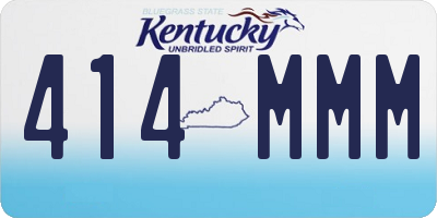 KY license plate 414MMM