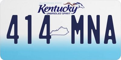 KY license plate 414MNA