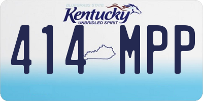 KY license plate 414MPP