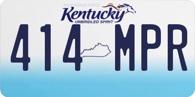 KY license plate 414MPR