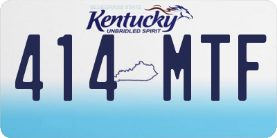 KY license plate 414MTF