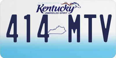 KY license plate 414MTV