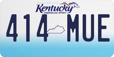 KY license plate 414MUE