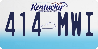 KY license plate 414MWI