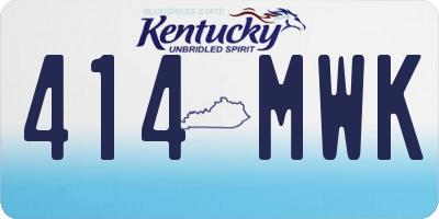 KY license plate 414MWK