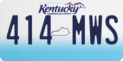 KY license plate 414MWS