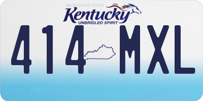 KY license plate 414MXL