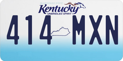 KY license plate 414MXN