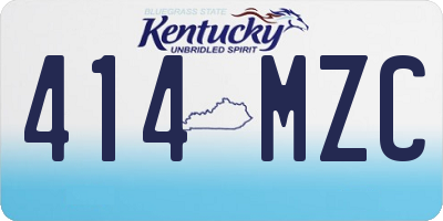 KY license plate 414MZC
