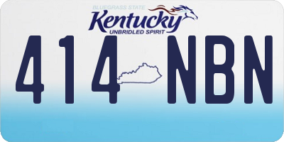KY license plate 414NBN