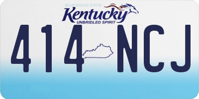 KY license plate 414NCJ