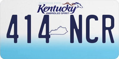 KY license plate 414NCR