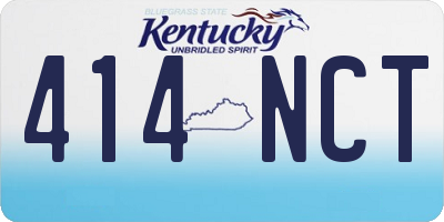 KY license plate 414NCT