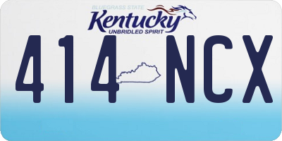 KY license plate 414NCX