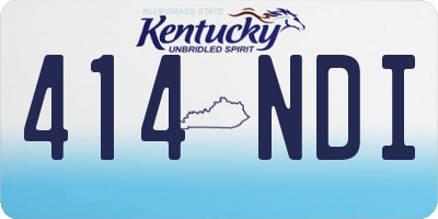 KY license plate 414NDI