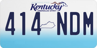 KY license plate 414NDM