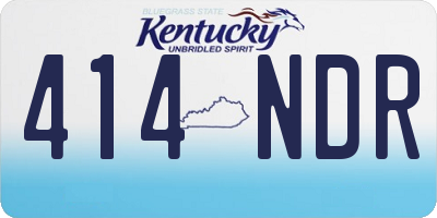 KY license plate 414NDR