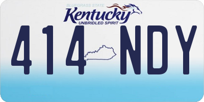 KY license plate 414NDY