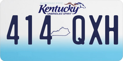KY license plate 414QXH