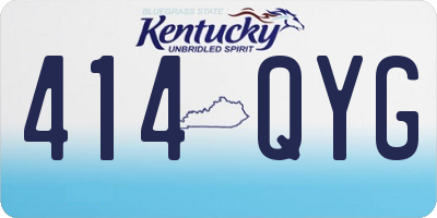 KY license plate 414QYG