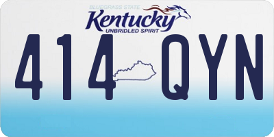 KY license plate 414QYN