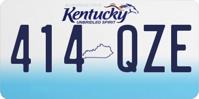 KY license plate 414QZE