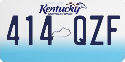 KY license plate 414QZF