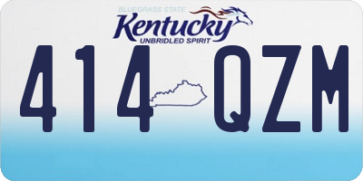 KY license plate 414QZM