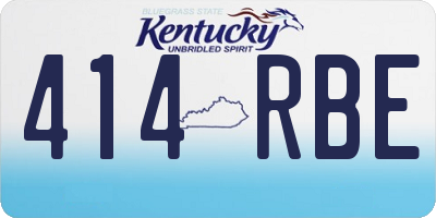 KY license plate 414RBE