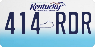 KY license plate 414RDR