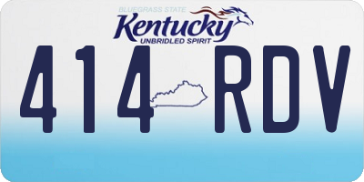 KY license plate 414RDV