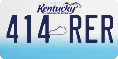KY license plate 414RER