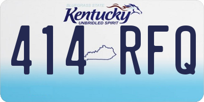 KY license plate 414RFQ
