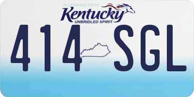 KY license plate 414SGL