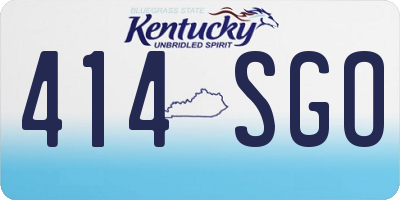 KY license plate 414SGO