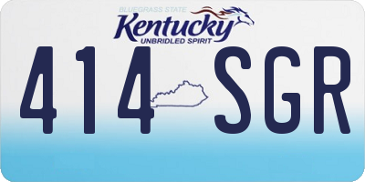 KY license plate 414SGR