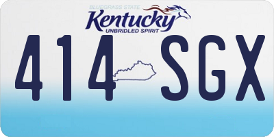 KY license plate 414SGX