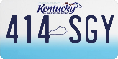 KY license plate 414SGY