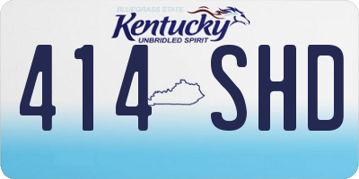 KY license plate 414SHD