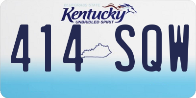 KY license plate 414SQW