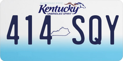 KY license plate 414SQY