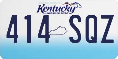KY license plate 414SQZ