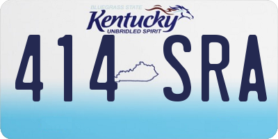KY license plate 414SRA