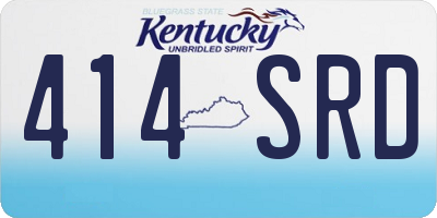KY license plate 414SRD