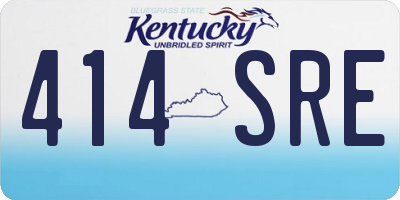 KY license plate 414SRE