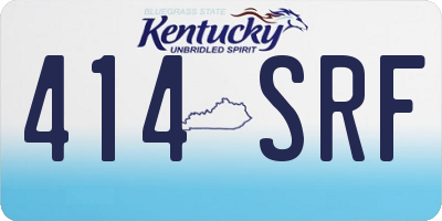 KY license plate 414SRF