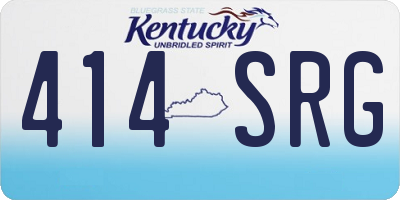 KY license plate 414SRG