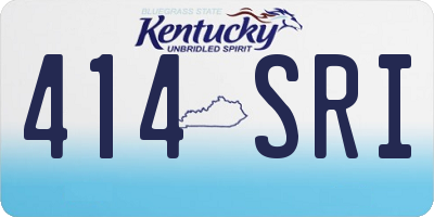KY license plate 414SRI