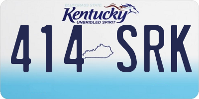KY license plate 414SRK